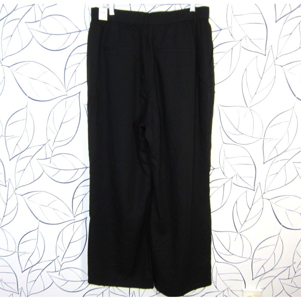 Abercrombie & Fitch Pleated Hi-Rise Wide Leg Dress Pants Black Size L New! - Picture 5 of 12